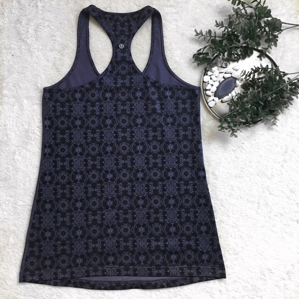 Lululemon CoolRacerback Nightfall Black-Grape Tank